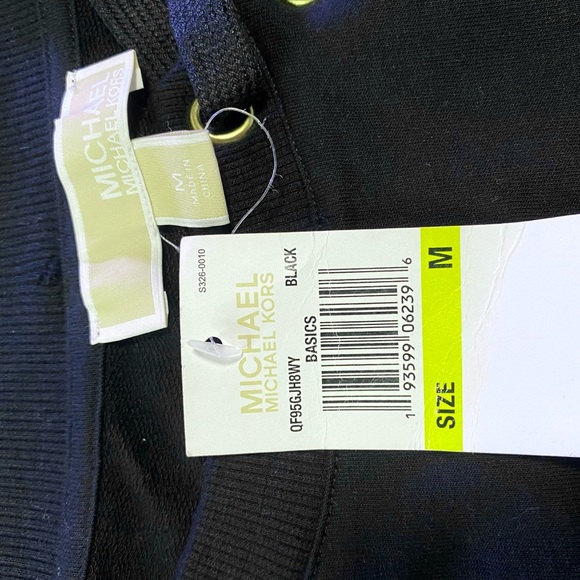 Michael Kors, black top Sweatshirt with Lace-Up Detail NWT (medium) - Picture 2 of 10